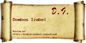 Dombos Izabel névjegykártya